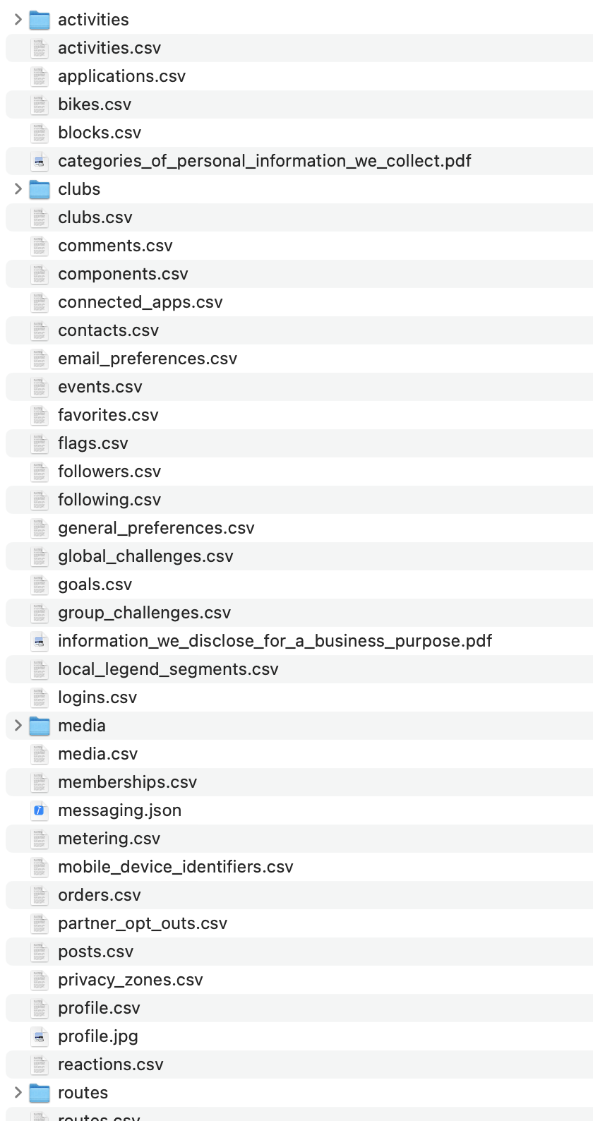 strava download folder